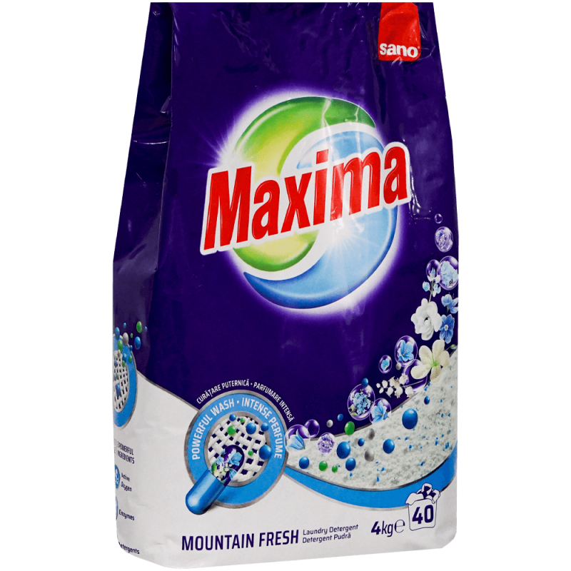Detergent pudră Sano Maxima Mountain Fresh, 4 kg